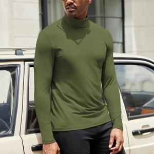 Summer Lightweight <b>Men</b> <b>Turtle</b> High <b>Neck</b> Long Sleeve T Shirt Breathable Cool Fabric Slim Fit Fashionable Inner Wear For Gentlemen - Product Image 4