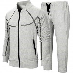 Conjunto Deportivo Unisex, Blanco y Negro, Bloques de Color, Cierre de Cremallera, Cuello Alto, Transpirable, Corte Regular, Ropa de Otoño - Product Image 5