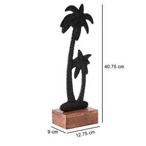 Jaffs Exports - Escultura de Palmera Hecha a Mano en Aluminio, Figura Decorativa Moderna y Ecológica para Mesa de Salón, Decoración Costera - Product Image 3