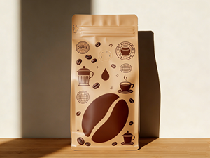 ถุงกระดาษคราฟท์สีน้ำตาลด้าน เกรดอาหาร ปิดผนึกได้ พร้อมวาล์วระบายอากาศทางเดียว สำหรับเมล็ดกาแฟและผงกาแฟ - Product Image 2