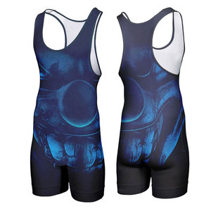 New Arrival High Quality Spandex/Polyester Wrestling <b>Singlets</b> Lightweight Quick Dry Breathable Latest Design Wholesale for Men's - Product Image 1
