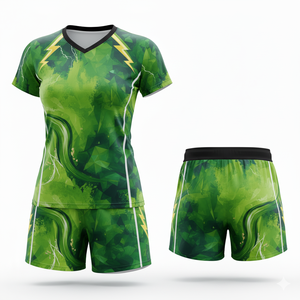 Ensemble de shorts en jersey de l'équipe de rugby et de volley-ball à impression numérique | Couleurs et logos personnalisés | Vêtements de sport unisexes respirants en polyester 100% - Product Image 1