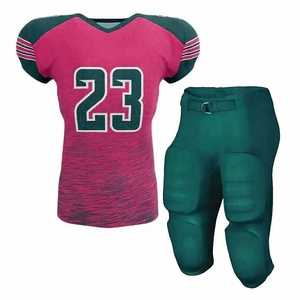 Ensemble de maillots de football américain personnalisés pour hommes, col en V, manches courtes, maille 100% polyester, évacuation de l'humidité, uniformes ajustés, numéro 23 - Product Image 1