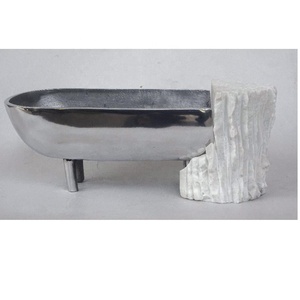 Cuenco de mármol de aluminio de alta calidad, Decoración de mesa de comedor, cuenco decorativo para servir, Mesa para el hogar, artesanías modernas - Product Image 2