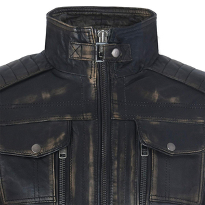 Chaqueta de Cuero Sintético PU con Cuello de Piel, Estilo Urbano Otoño-Invierno, Nueva, Ajustada, Casual, Tallas Grandes, Cortavientos de Lona - Product Image 4