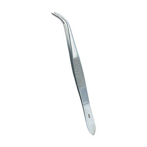 Pince à épiler de précision à pointe dentelée incurvée en acier à haute teneur en carbone, durable pour la manucure, usage domestique et commercial - Product Image 2