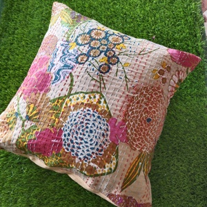 Taies d'oreiller carrées en patchwork faites à la main, 100% coton, style bohème vintage, personnalisables, fermeture enveloppe pour la décoration de la maison et des hôtels - Product Image 4