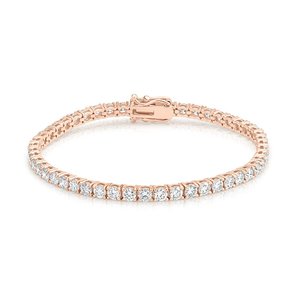 เพชรเลี้ยงในห้องปฏิบัติการ รับรองโดย IGI สร้อยข้อมือเทนนิสทอง 14K ประดับเพชรแบบ Pave Setting เครื่องประดับงานแต่งงานสุดหรู ดีไซน์โซ่สวยงามสำหรับผู้หญิง - Product Image 3