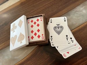 Caja de Cartas de Resina con Diseño de As de Espadas, Estuche de Almacenamiento Minimalista para Cartas de Póker, Caja Decorativa de Forma Rectangular - Product Image 4