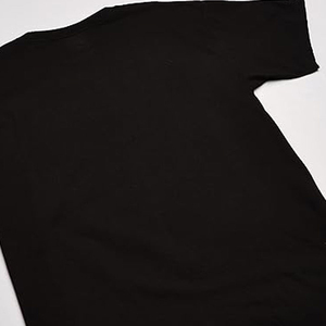 Camiseta de Manga Corta para Hombre, Cuello Redondo, Color Negro, Corte Regular, Informal, de Algodón Jersey, Transpirable, Color Sólido, Diseño Liso - Product Image 2
