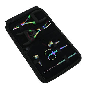 Kit de herramientas avanzadas para extensiones de cabello Rainbow con alicates de microenlace, herramienta de crimpado de microperlas, gancho para extraer cabello, mini tijeras en estuche. - Product Image 1