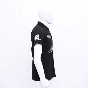 เสื้อโปโลผู้ชายสีดำลายกราฟิก ผ้าฝ้าย แขนสั้น สไตล์ลำลอง สตรีทแวร์ พิมพ์ลาย ดีไซน์ฤดูร้อน ระบายอากาศได้ดี แฟชั่นเสื้อยืดโปโล - Product Image 5