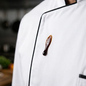 Veste de chef professionnelle personnalisée, imperméable, respirante, avec panneaux en maille, uniforme de cuisinier exécutif - Product Image 4
