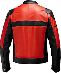Veste en cuir d'agneau de qualité supérieure pour hommes, hiver, col montant, logo sur le devant, coupe-vent, respirante, à capuche, décontractée - Product Image 6