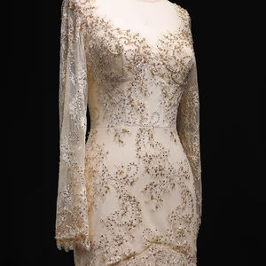 Jancember LSZ122 Glaromousレースパターン長袖シャンパンマーメイド結婚パーティープロムス - Product Image 6