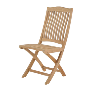 Chaise pliante classique en teck naturel, idéale pour l'intérieur et l'extérieur. - Product Image 3
