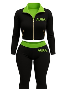 Conjunto de Sudadera con Capucha y Pantalones de Felpa Francesa con Cremallera, Estilo Vintage, Lavado Ácido, Personalizable, de Dos Piezas para Mujer - Product Image 6