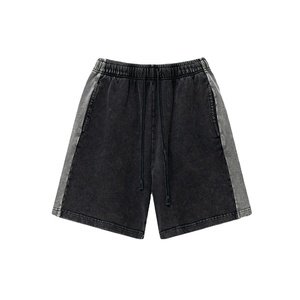 Shorts Cargo Homme Personnalisés d'Été 5 Pouces, Style Rétro avec Patchs de Couleurs et Cordon de Serrage en Tissu Éponge – Nouveauté Tendance - Product Image 4