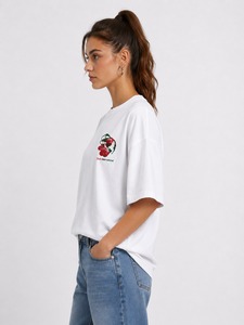 Camisetas para Mujer, Camisetas Holgadas de Algodón y Poliéster, Camiseta Informal de Manga Corta - Product Image 3
