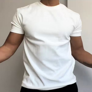 เสื้อยืดคอกลมแขนสั้นทรงหลวมสไตล์วินเทจสำหรับผู้ชาย ผ้าหนา 240 กรัม ไม่มีลายปัก ทรงเข้ารูป - Product Image 2