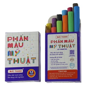 Craie d'art colorée sans poussière de haute qualité Duc Thanh, non toxique, pour tableau noir et dessin sur trottoir, en vrac - Product Image 2