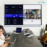 Pizarra Interactiva de 75 Pulgadas, Pantalla Táctil Inteligente, Resolución 4K, Pantalla Digital para Escuelas