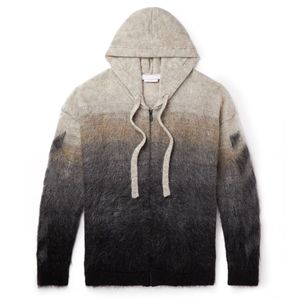 Servicio ODM personalizado de alta demanda: Sudadera con capucha de mohair esponjoso, tejido de lana cepillada, diseño de punto liso para invierno - Product Image 1