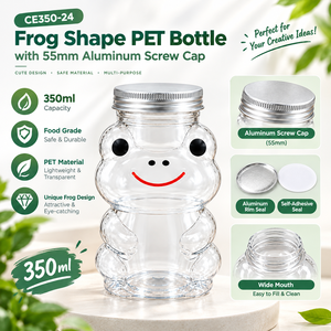 ขวด PET ขนาด 350 มล. พร้อมฝาขนาด 55 มม. สำหรับบรรจุภัณฑ์เครื่องดื่มน้ำผลไม้ ชา กาแฟ - Product Image 6