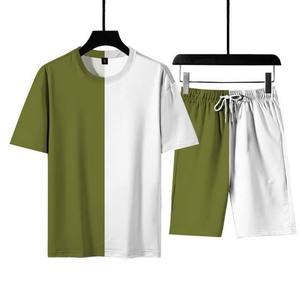 Ensemble de t-shirts pour hommes en tissu éponge respirant à séchage rapide, col rond, personnalisable avec broderie de logo de qualité supérieure, pour l'été - Product Image 5