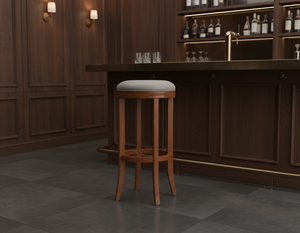 Mesa de Centro Moderna Redonda de Madera de Caucho con Base Redonda para Muebles de Sala de Estar - Product Image 4