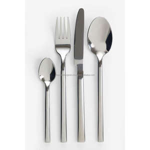 Ensemble de couverts en métal poli miroir, cuillères, fourchettes et couteaux, compatibles lave-vaisselle, écologiques, pour restaurants. - Product Image 3
