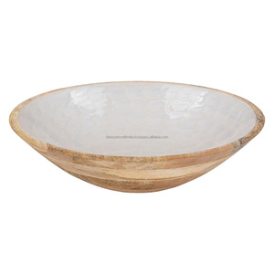 <b>Mango</b> <b>Wood</b> <b>Bowl</b> Premium Quality Sleek Handmade Design Ideal for Modern Kitchens Dining Table Food Serving - Product Image 1