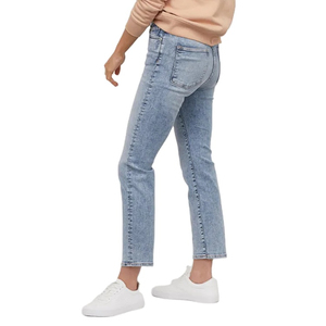 2026 Vente en gros de jeans décontractés pour femmes de haute qualité, vente directe usine, OEM, taille haute, coupe ample, taille mi-haute, délavé à la pierre - Product Image 4