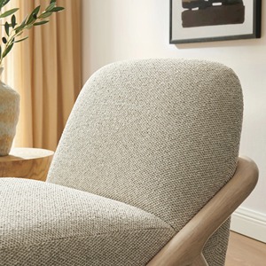 Sofá Individual Moderno de Lujo Tapizado en Tela de Lino con Estructura de Madera de Teca, Muebles para Sala de Estar - Fander - Product Image 4