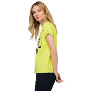 Camiseta de Verano para Mujer, Cuello en V, Manga Corta, Transpirable, Estampado Digital, Corte Ajustado, 100% Algodón Orgánico, Estilo Casual, Desgastada, para Chicas Modernas - Product Image 4