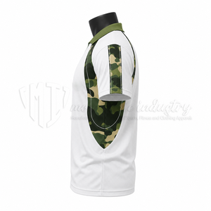 Camiseta de Fútbol Personalizada para Hombre, Blanca con Estampado de Camuflaje, Manga Corta, Absorbente de Humedad, Poliéster, Deportiva, Unisex, para Todas las Temporadas - Product Image 5