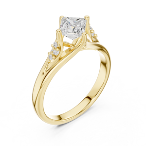 Joyas de oro Galaxy Anillo de compromiso de aspecto real de 14K - Product Image 3