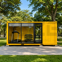 20FT Shipping Container Gym Modular Fitness Studio Customized Home Gym Pod Portable Workout Room for Garden Backyard