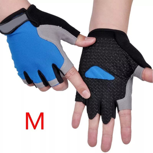 Gants en cuir demi-doigts personnalisés pour le cyclisme, le vélo, le ski, la pêche, fabriqués au Pakistan - Product Image 5