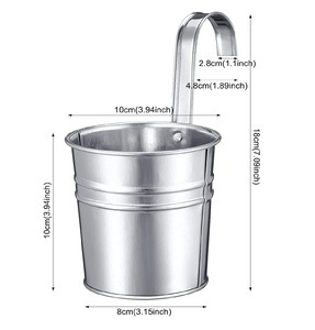 High Selling Galvanized Metal Planter with <b>Black</b> <b>Stand</b> Modern Indoor <b>Plant</b> Planter for Desktop Decoration Unique Metal Planter - Product Image 4