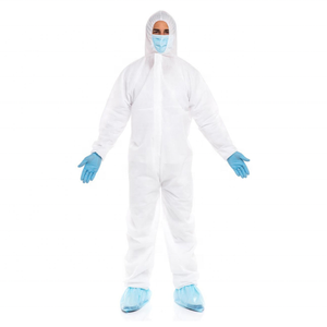 Type léger 5/6 combinaison de sécurité à capuche Durable SMS non tissé SF Film usage industriel respirant combinaisons imperméables Bangladesh - Product Image 1