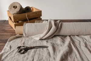 Tela de Lino Francés 100% Puro al por Mayor, Textil de Lino Lavado a la Piedra de Primera Calidad, Tela de Lino Natural para Ropa de Cama y Cortinas - Product Image 3