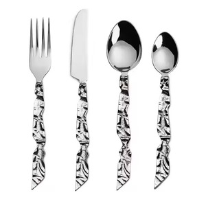 Modern Luxury Flatware Set with Marble Handles <b>Gold</b> Finish Dishwasher Safe for Wedding Occasions Cutlery Set - Product Image 6