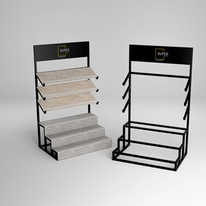 Durable Metal Mockup Tile Display Rack Stand for Marble Ceramic Tiles Showroom Exhibition Store Fixture - Product Image 1