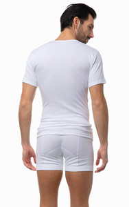 Camiseta Interior Personalizada para Hombre, Transpirable, Antibacteriana, de Secado Rápido, Cuello Redondo, Manga Tres Cuartos, 100% Algodón, Diseño Liso - Product Image 2