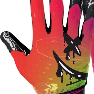 Guantes de Fútbol Americano Personalizados para Receptor, Antideslizantes, Dedos Completos, Logotipo Personalizado, Colores del Equipo, Tallas Personalizadas - Product Image 4