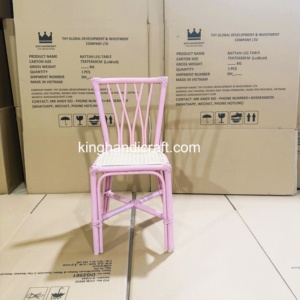 Silla Infantil de Ratán Hecha a Mano de Lujo para Alquiler, para Bodas, Fiestas de Cumpleaños, Eventos, Muebles Infantiles al por Mayor, Proveedor OEM Personalizado de Vietnam - Product Image 1