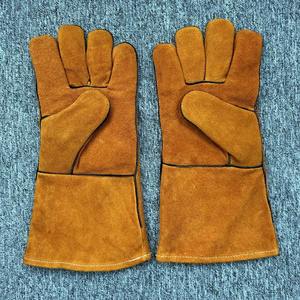 Guantes de soldadura de cuero vacuno resistente al calor, largos y de alta resistencia para soldador - Product Image 2