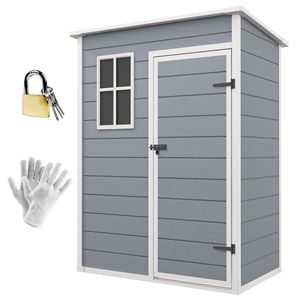 Casetta da Giardino per Attrezzi, Facile da Montare, Impermeabile e Antiroditore, con Telaio in PVC e Lega Zincata - Product Image 2