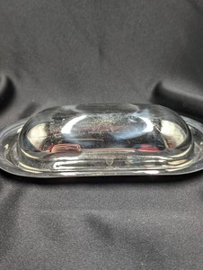 Stainless Steel Oval and Rounded Butter Dish with Lid - Product Image 4